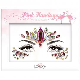 Face Jewels Pink Flamingo