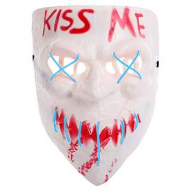 Kiss Me Mask LED Ljusblå