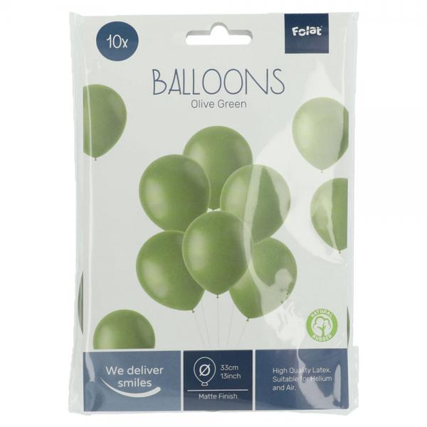Latexballonger Grna Olive Green