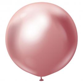 Rosa Stora Chrome Latexballonger