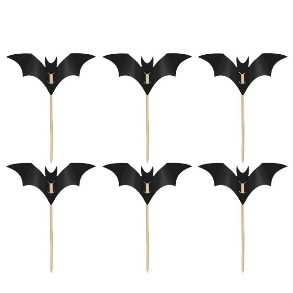 Cupcake Toppers Fladdermus 6-pack