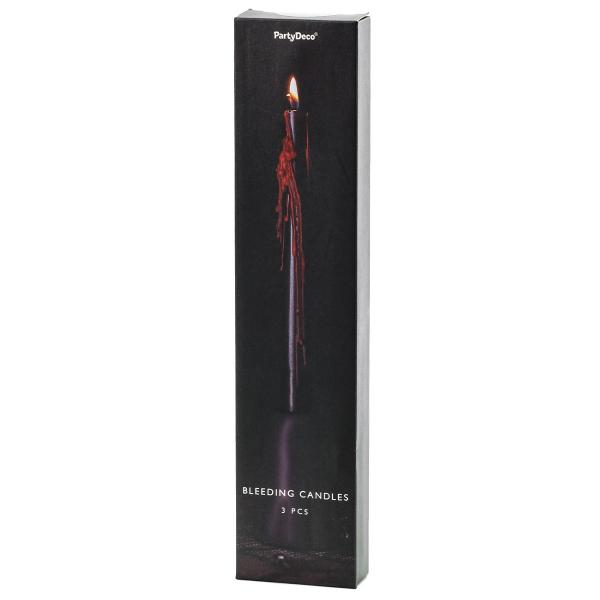Svarta Bldande Ljus 3-pack