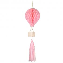 DIY Hängande Honeycomb Rosa Luftballong