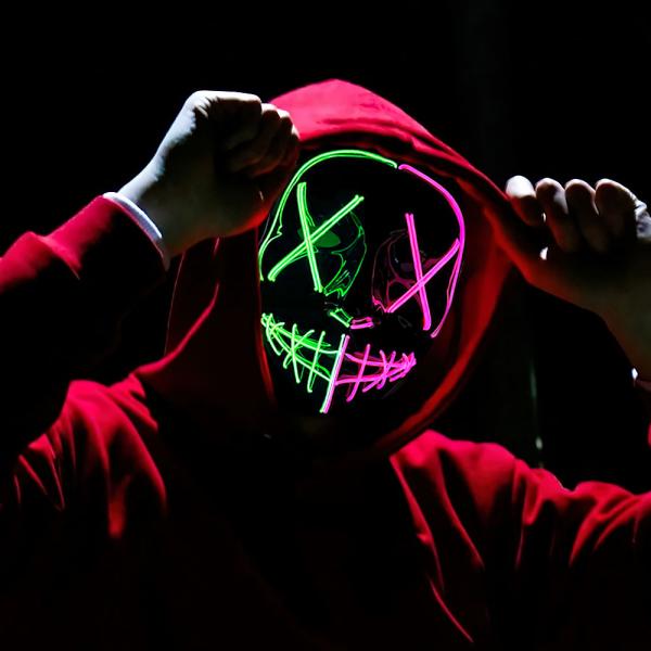 LED Mask Rosa/Grn