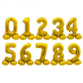 Stående Sifferballong Guld 2