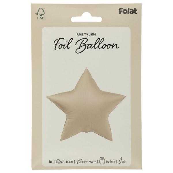 Folieballong Stjrna Creamy Latte Matt