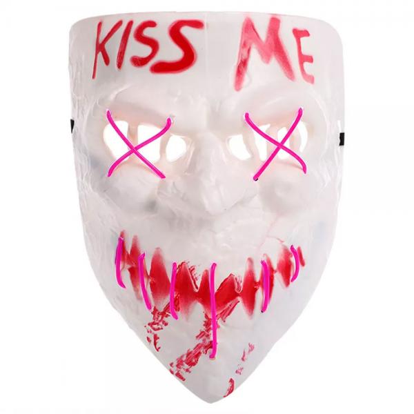 Kiss Me Mask LED Lila