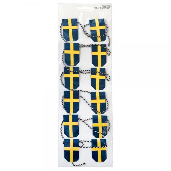 Sverige Flaggirlang Dekoration X-tra Mini