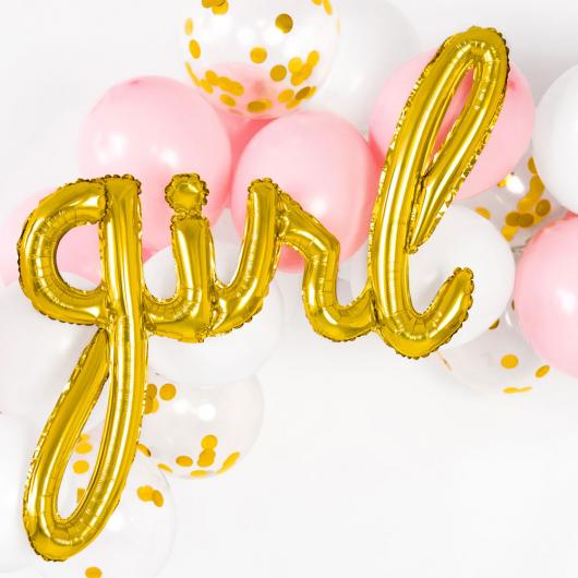 Girl Guld Folieballong