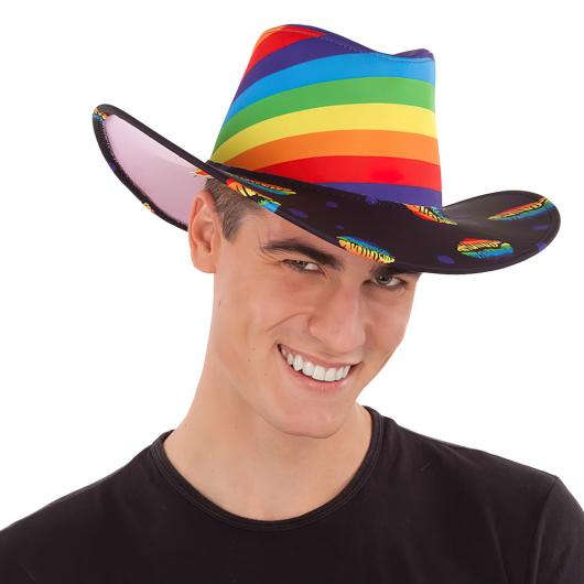 Regnbågsfärgad Australisk Hatt med Pussmunnar