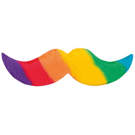 Regnbågsfärgad Mustasch