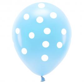 Ljusblå Ballonger med Prickar