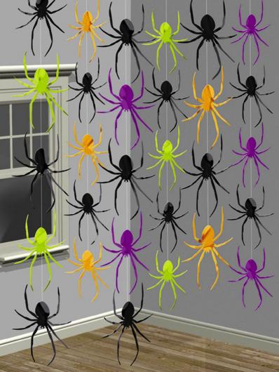 Hängande Halloween Dekorationer Spindlar