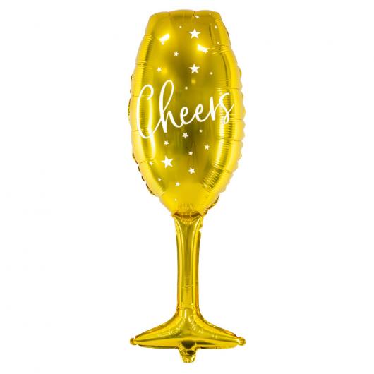 Champagneglas Cheers Folieballong