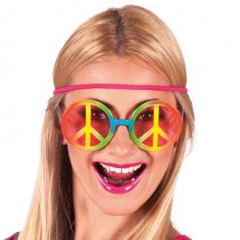 Hippieglasögon med Peacemärken