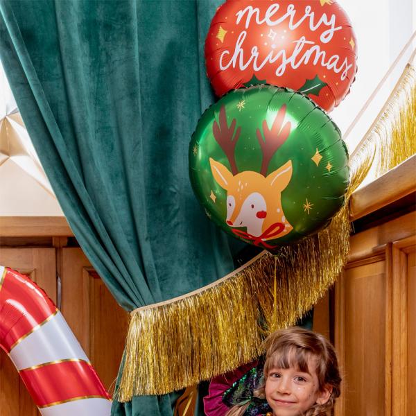 Rund Folieballong Merry Christmas