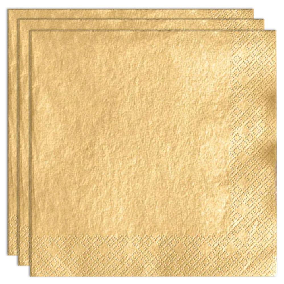 servetter 70 år, guld & vit 20-pack main image 0