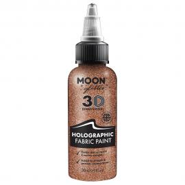 Moon Glitter Holografiskt Glitter Textilfärg Roséguld 30 ml