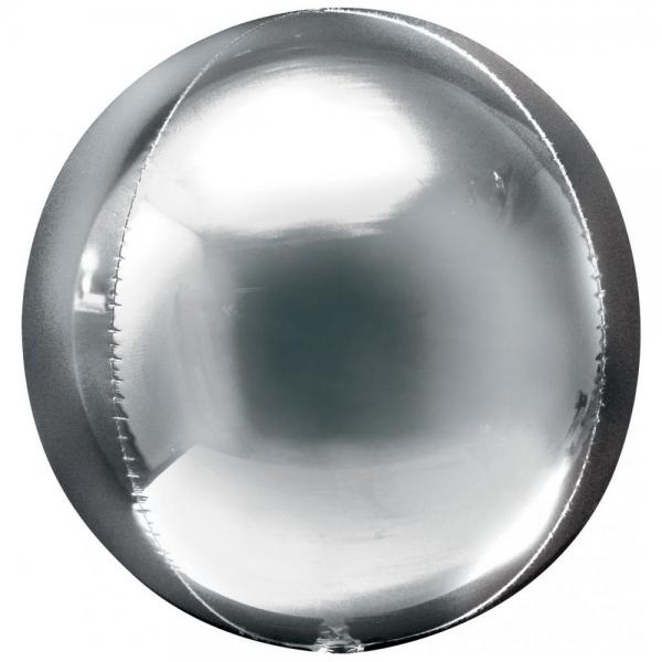 Folieballong Orbz Silver