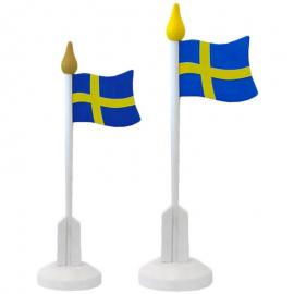 Bordsflagga Sverige i Trä Stor