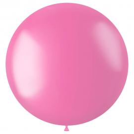 Rund Ballong XL Metallic Rosa