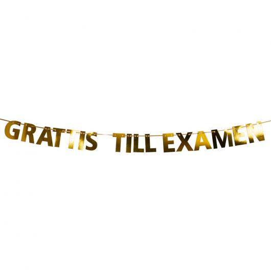 Grattis Till Examen Girlang Guld