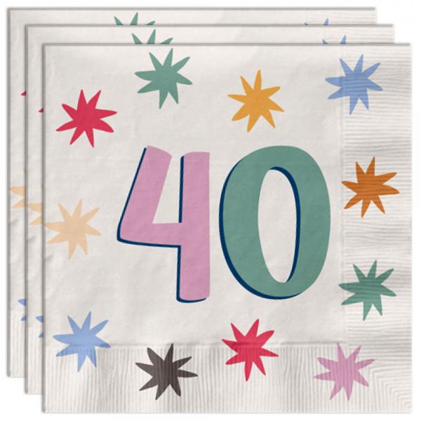 Pappersservetter med Stjrnor 40 r 20-pack