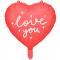 Love You Folieballong Hjärta