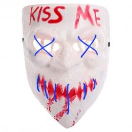 Kiss Me Mask LED Blå