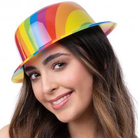 Pride Regnbåge Bowler Hatt