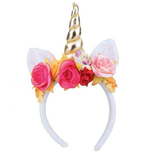 Enhrnings Diadem med Rosa Blommor