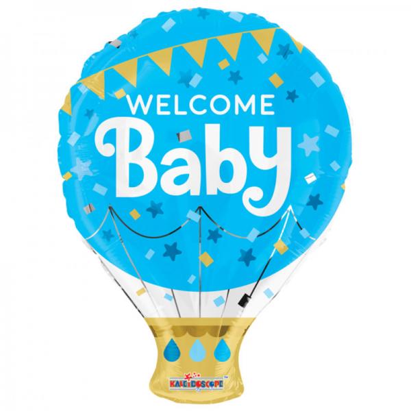 Welcome Baby Bl Folieballong