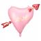 Love Hjärtballong med Pil Rosa