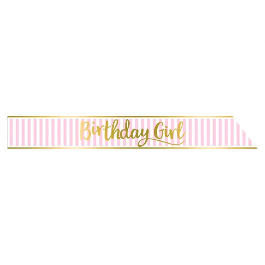 Birthday Girl Ordensband Pink Chic