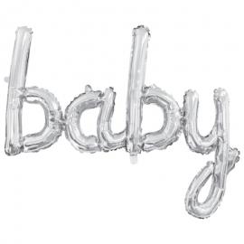 Folieballong Baby Silver