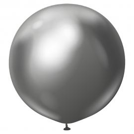Grå Stora Chrome Latexballonger Space Grey