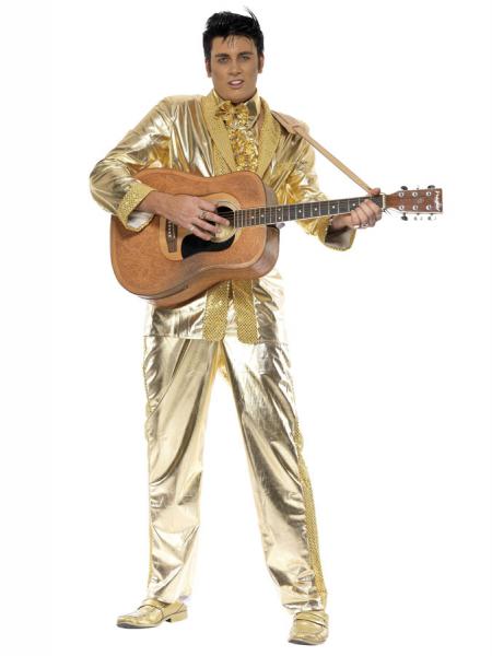 Elvis Maskerad Drkt i Guld