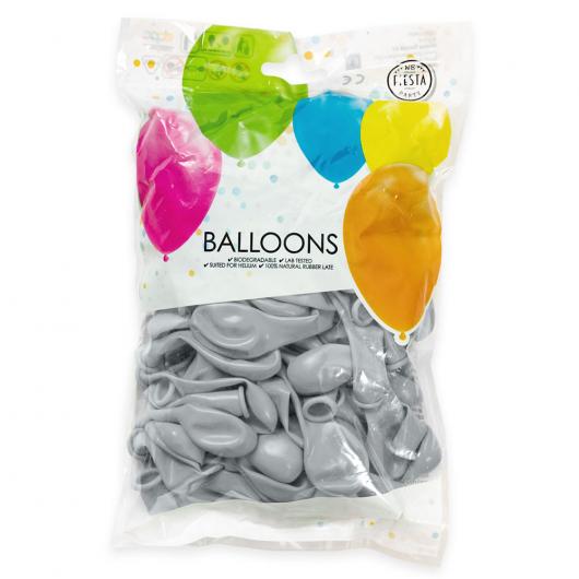 Gråa Miniballonger Cool Grey 100-pack