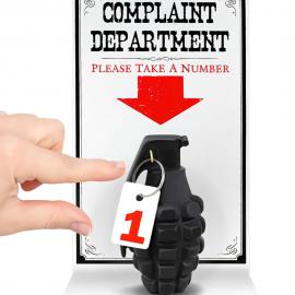 Complaint Department Skylt