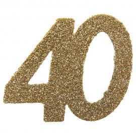 Glitterkonfetti 40 År Guld