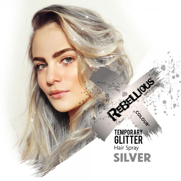 Glitter Hrspray Rebellious Silver