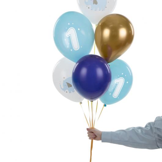 1 Års Latexballonger Elefant Ljusbla 50-pack