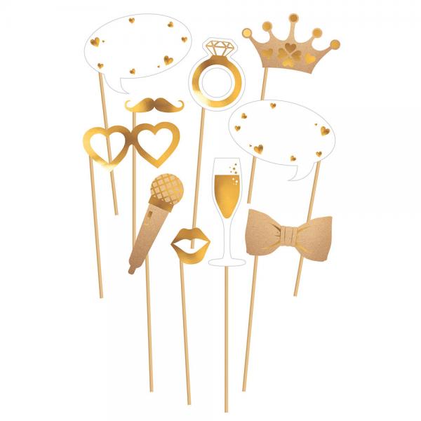 Photo Props Just Married Guld