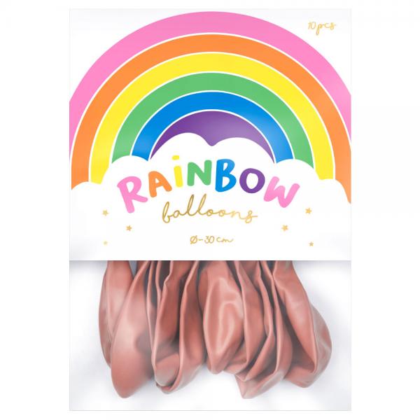 Rainbow Latexballonger Metallic Rosguld