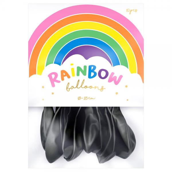 Rainbow Sm Latexballonger Pastell Svart