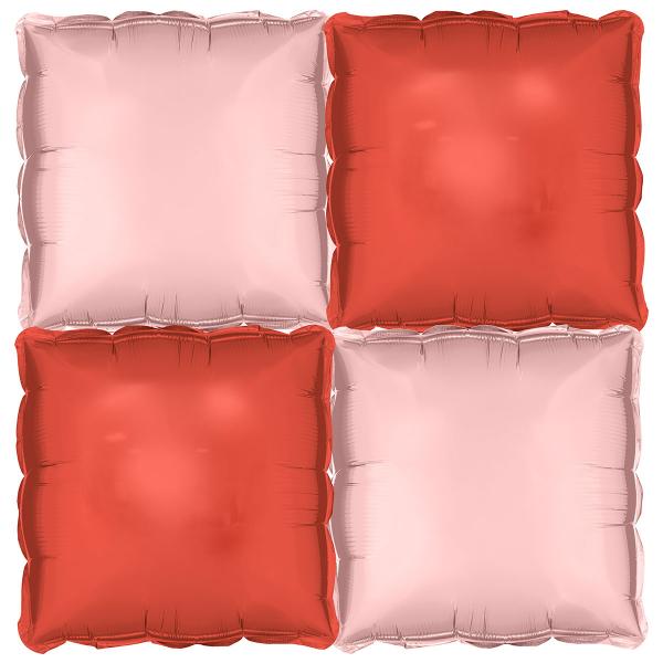Kuddballonger Rosa/Rd 4-pack