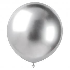 Stora Runda Silver Chrome Ballonger 25-pack