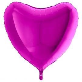 Folieballong Hjärta Lila XL