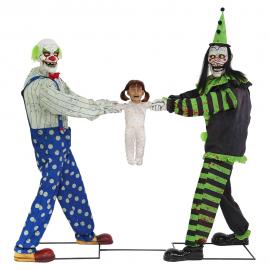 Tug-of-War Clowns Halloween Prop