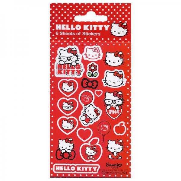 Hello Kitty Klistermrken 6-pack